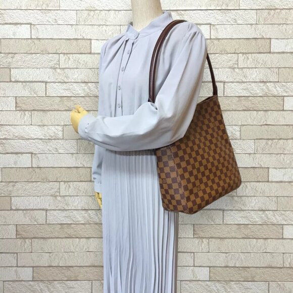 LOUIS VUITTON Shoulder Bag N51144 Damier canvas Damier Looping GM used - Picture 2 of 8